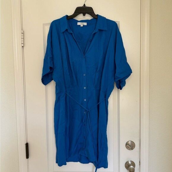Thakoon Collective Tie Waist Mini Shirt Dress - Picture 4 of 7